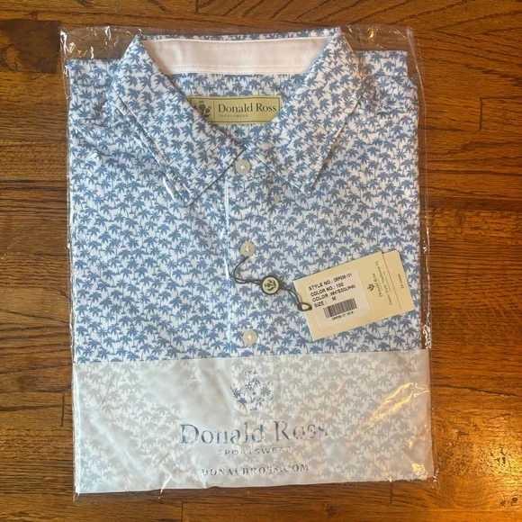 Donald Ross Sportswear Mens Large Golf 1/4 Button Down Polo Short Sleeve Shirt - Picture 1 of 4